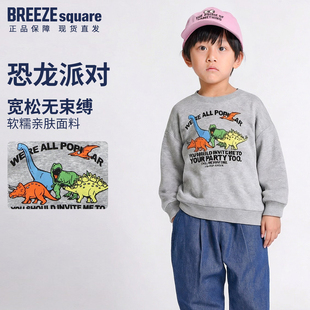 BREEZEsquare韩系童趣恐龙印花卫衣男童圆领宽松长袖上衣J511895