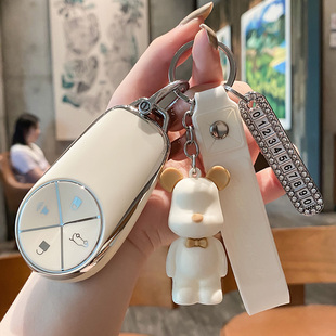 适用于2022款 蔚来et5钥匙套es7et7汽车es6女ec6男es8高档壳卡通扣