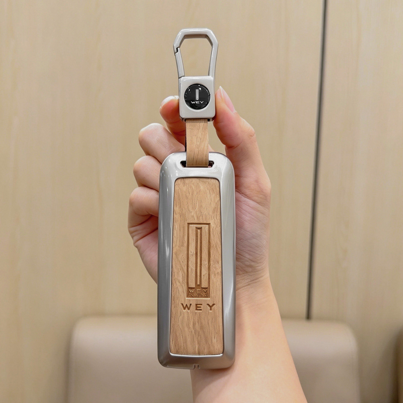 适用于魏派系列钥匙套木纹金属壳