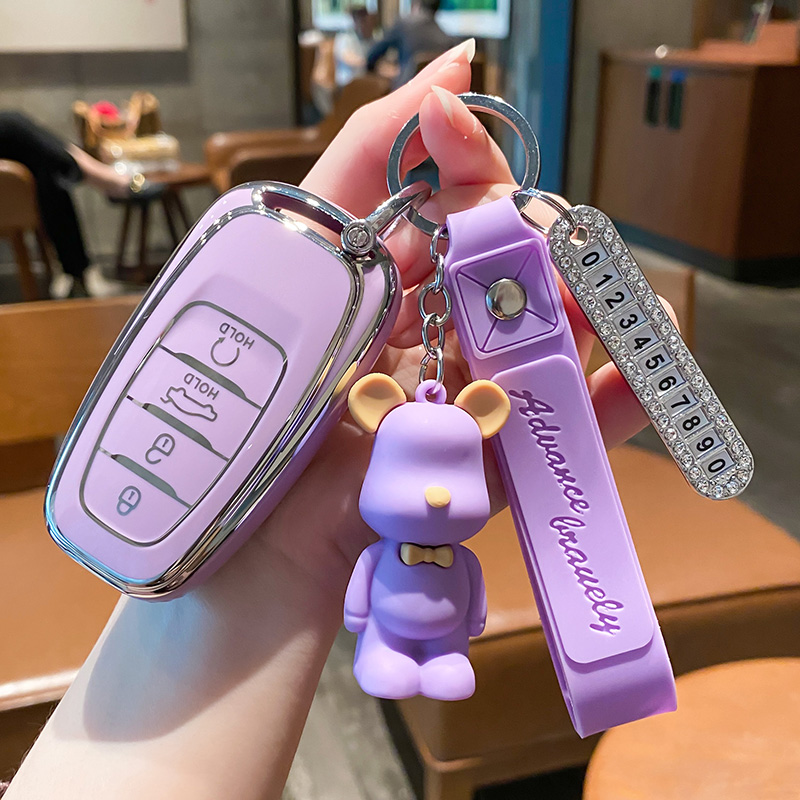 红旗系列汽车钥匙套卡通扣