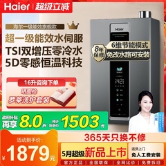 海尔燃气热水器16升18L一级能效水伺服双增压零冷水家用天然气RL3