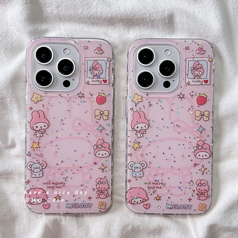ins韩系可爱卡通适用苹果16Promax手机壳iPhone13新款15高级感14保护套防摔硅胶16Pro全包少女心网红女款软外