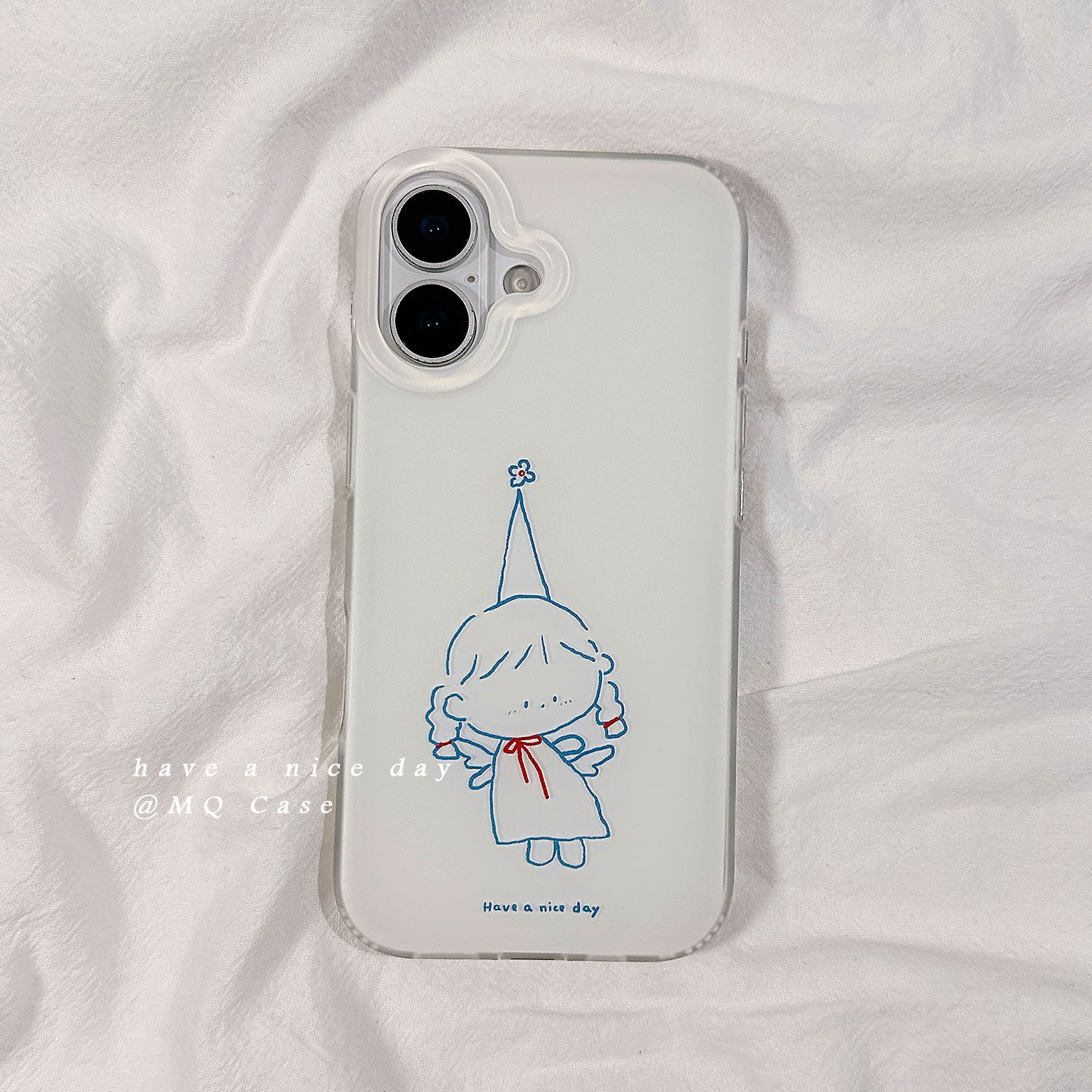 简约线条天使女孩适用苹果17手机壳iPhone17Promax新款16高级感15保护套13硅胶14防摔全包创意女款磨砂软壳薄