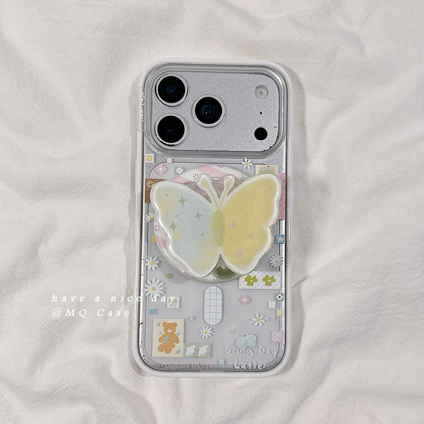 简约小清新适用苹果17手机壳iPhone17Promax新款16高级感15保护套13硅胶14防摔全包带磁吸支架女款透明软超薄