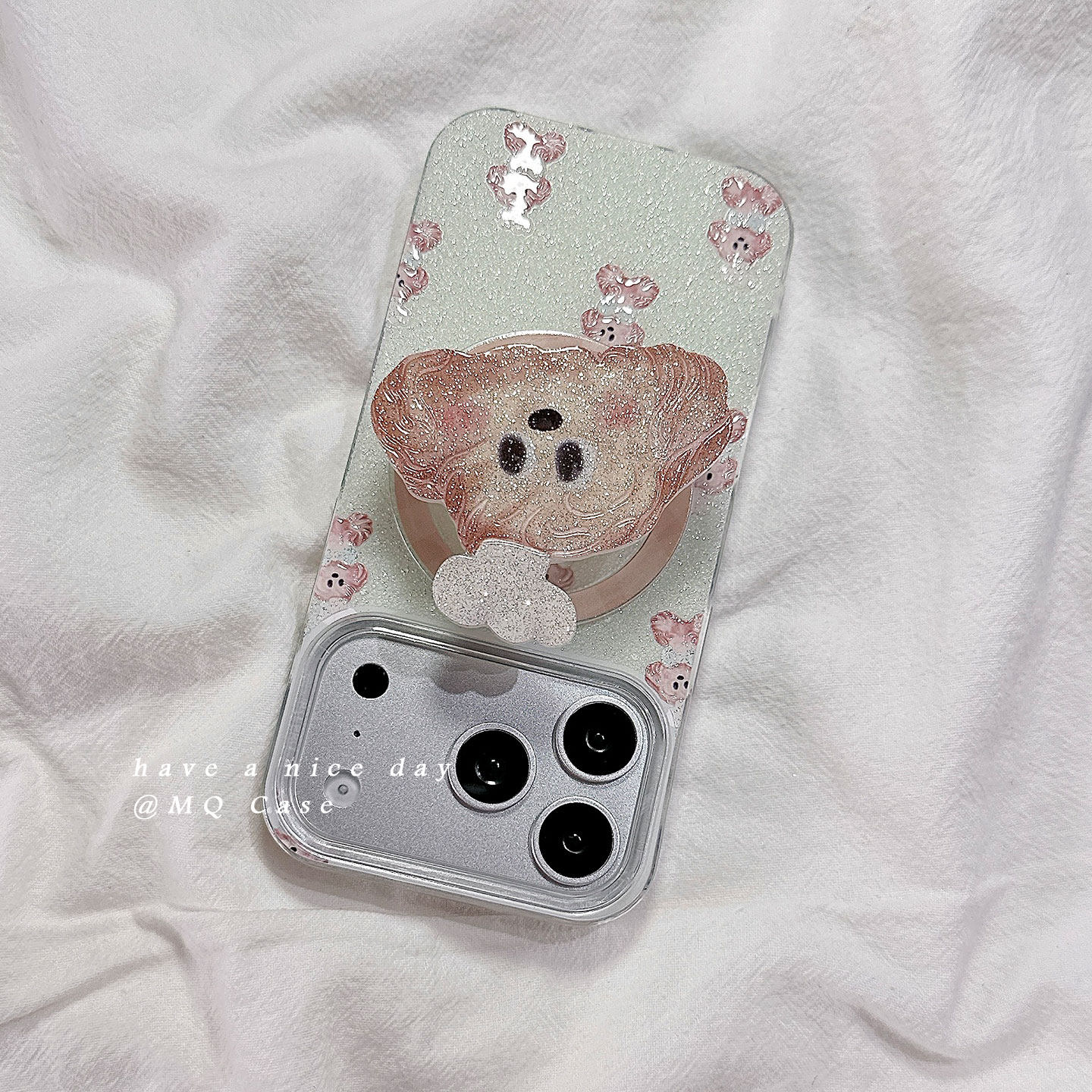 ins可爱小狗卡通适用苹果17手机壳iPhone17Promax新款16高级感15保护套13硅胶14防摔全包带磁吸支架女软超薄p