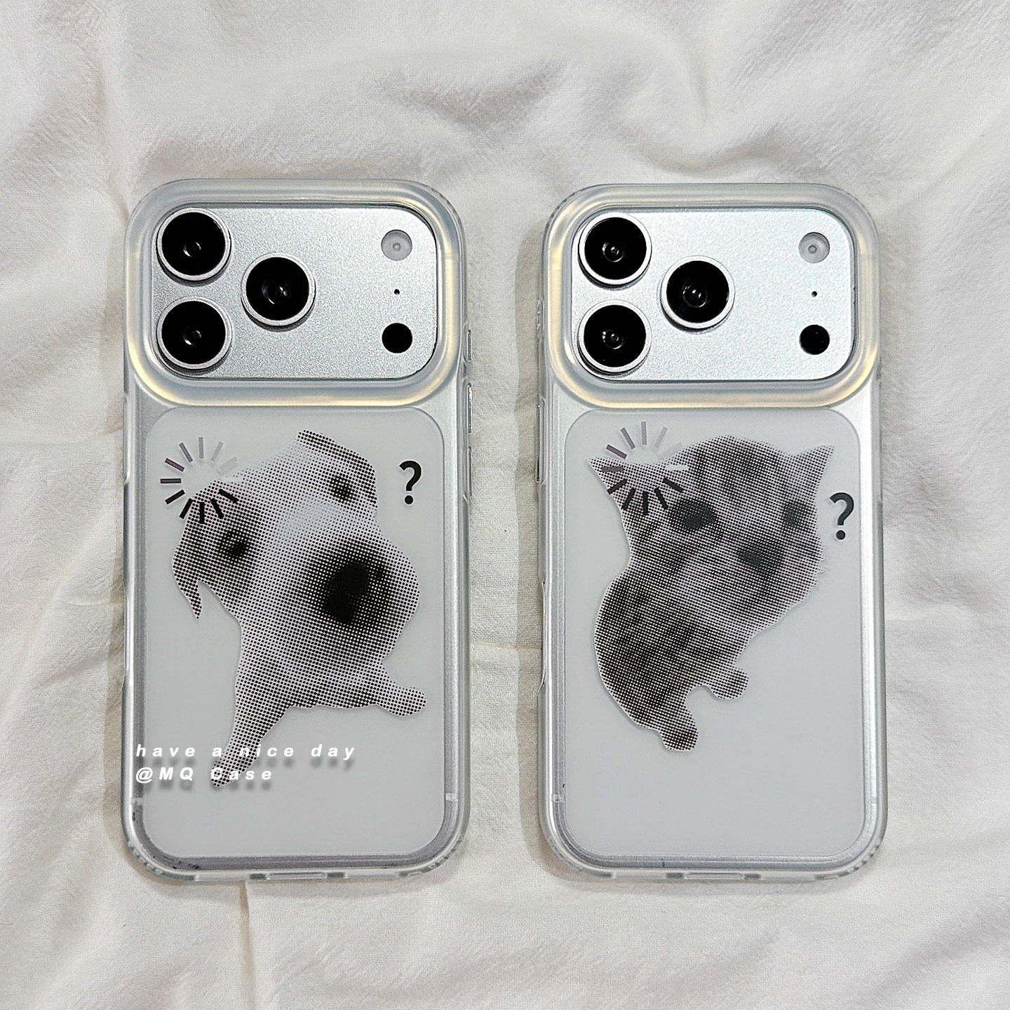搞怪疑问小狗猫咪表情包适用苹果17手机壳iPhone17Promax新款16高级感15保护套13硅胶14防摔全包创意情侣女软