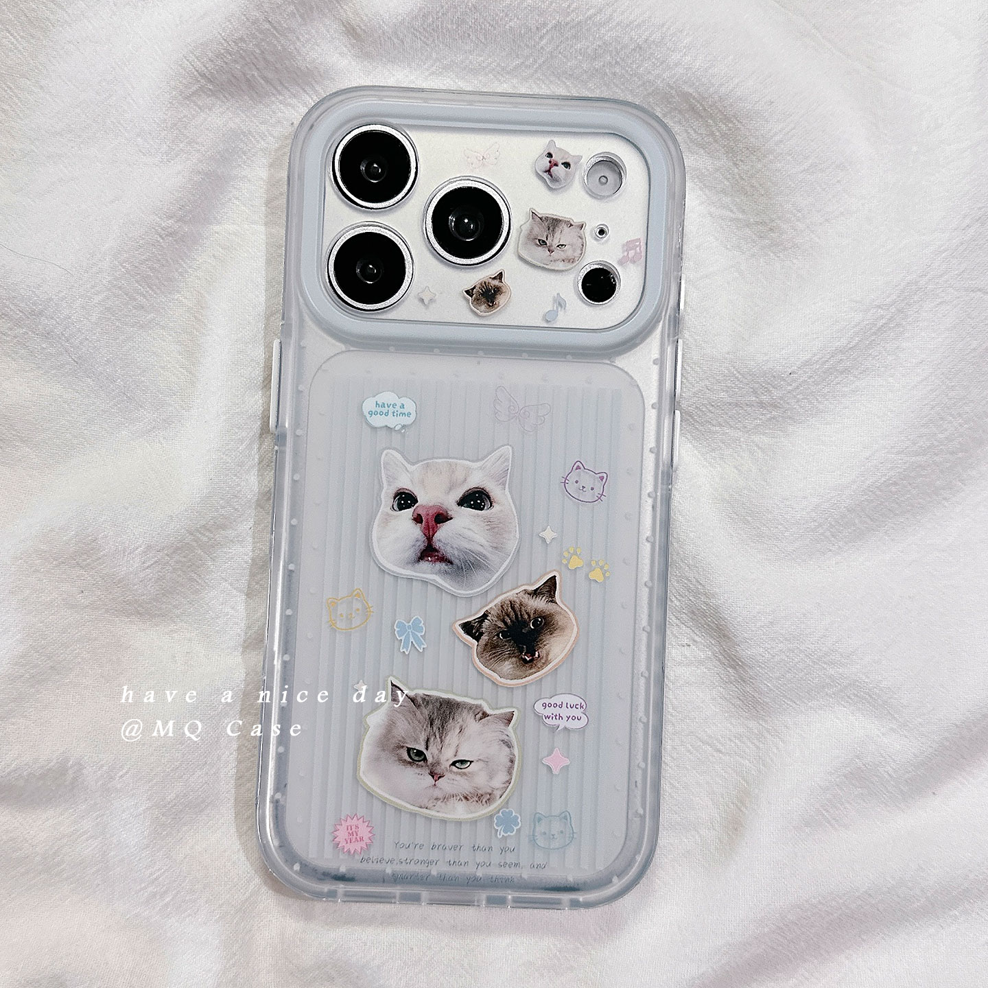 ins趣味可爱猫咪表情包适用苹果17手机壳iPhone17Promax新款16高级感15保护套16pro硅胶防摔全包镜头女款软壳