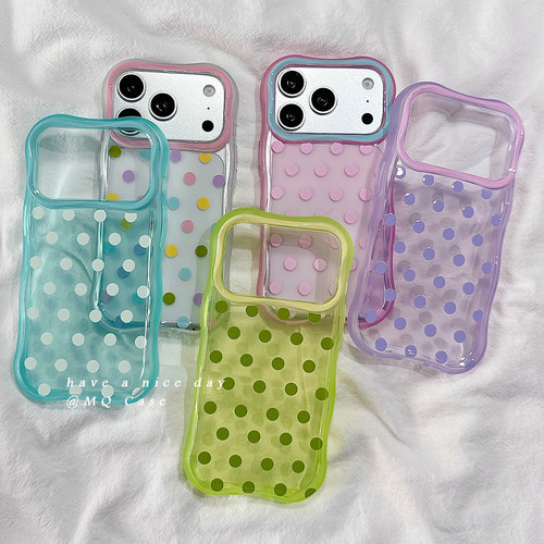 ins简约波点手机壳适用iPhone