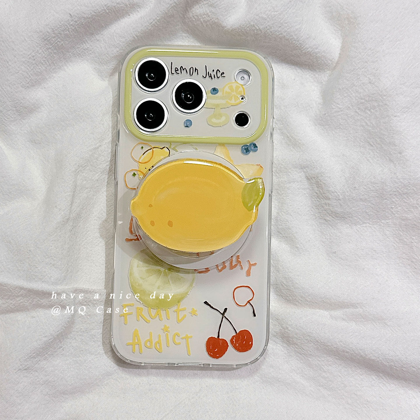 ins小清新杨桃柠檬水果适用苹果17手机壳iPhone17Promax新款16高级感15磁吸保护套硅胶防摔全包带支架女款软p