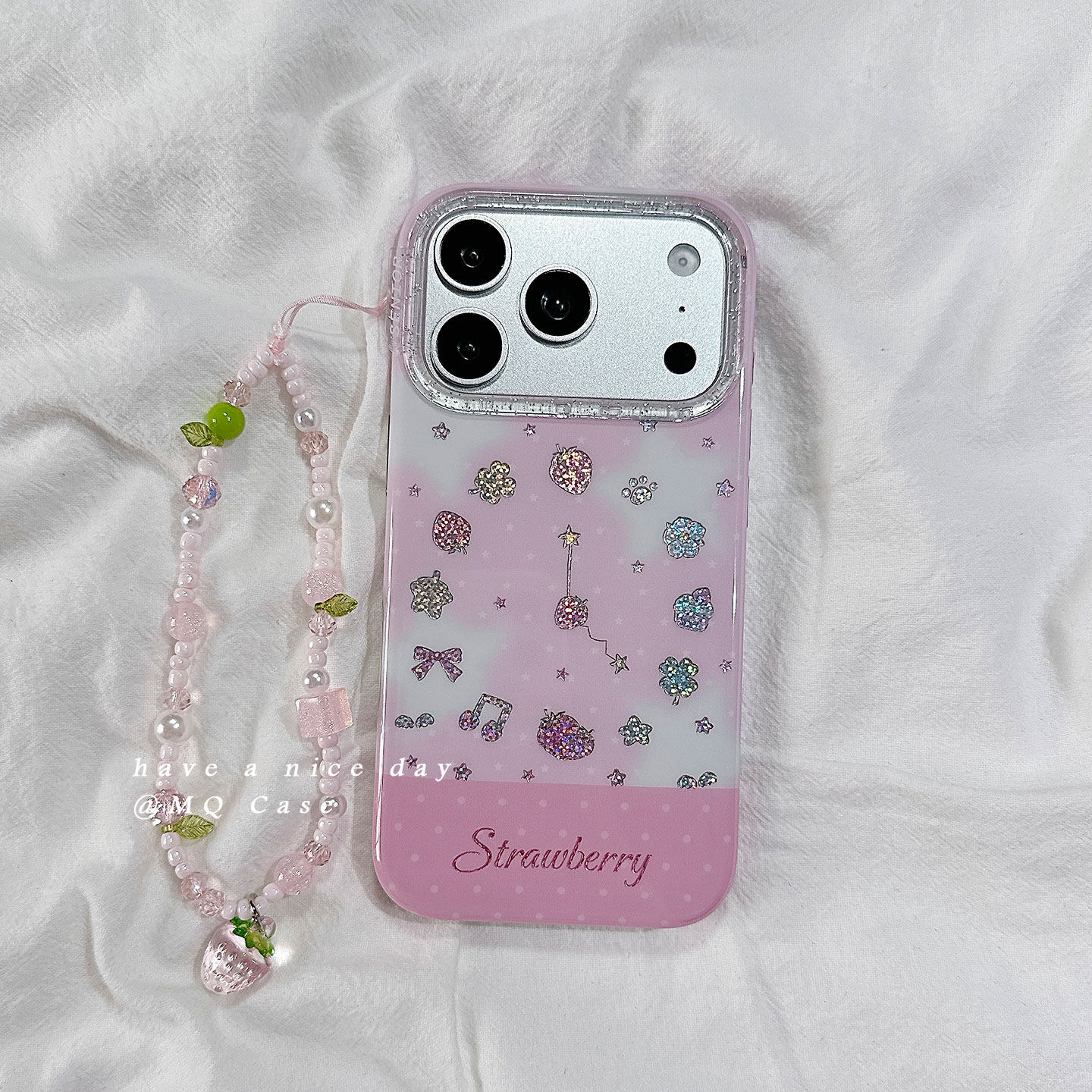 ins可爱少女心时钟适用苹果17手机壳iPhone17Promax新款16高级感15保护套13硅胶14防摔全包带链条挂绳软壳女p