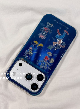 简约ins少女心可爱卡通适用苹果17手机壳iPhone17Promax新款16高级感15保护套13硅胶14防摔全包男女壳蓝色薄p