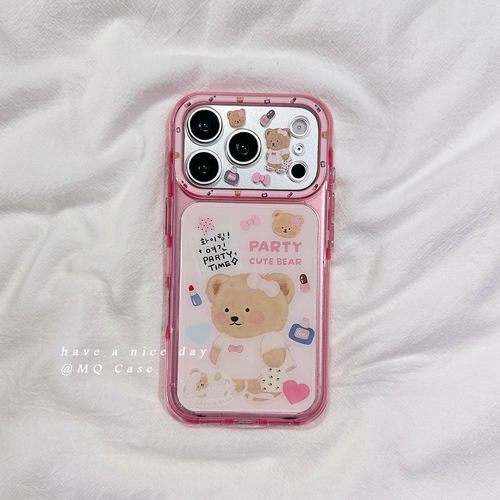 适用于iPhone小众可爱小熊手机壳