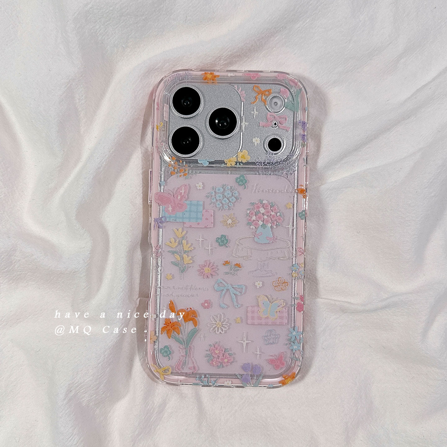 春日花朵适用苹果17手机壳iPhone17Promax新款16高级感15保护套13硅胶14防摔二合一侧边图案全包女款软壳少女