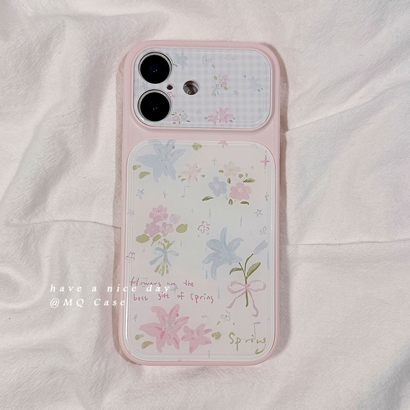 ins春风清新花朵适用苹果17手机壳iPhone17Promax新款大视窗16pro高级感15pm保护套防摔14全包女软壳小众粉色