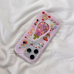 ins日韩可爱jellycat卡通适用苹果17手机壳iPhone17Promax新款16高级感15保护套13硅胶14防摔全包带支架女软