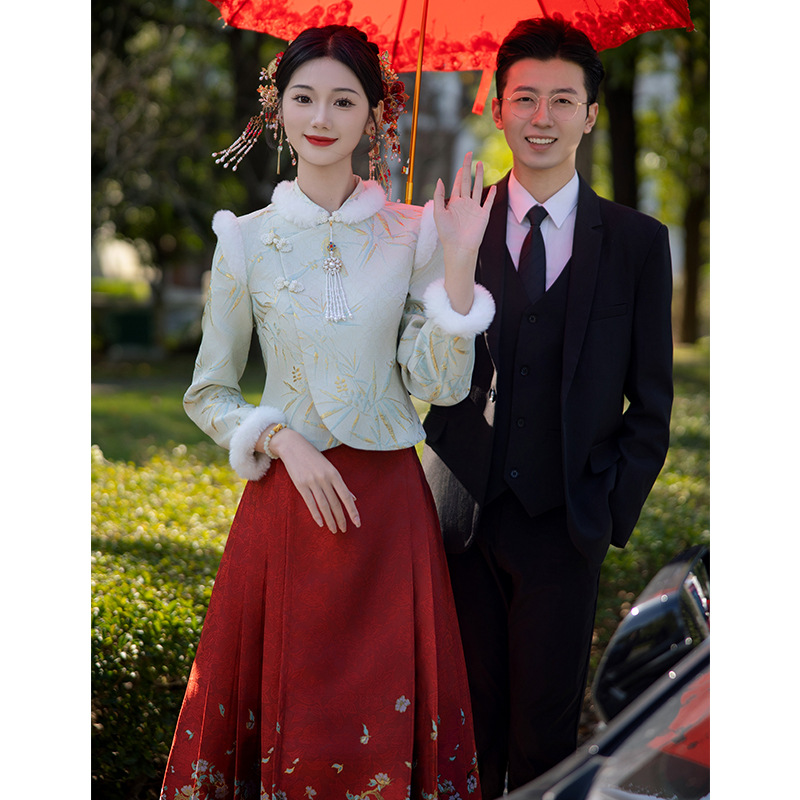 马面服秀禾汉服新娘2026新款敬酒服出阁服嫁衣结婚中式国风订婚服