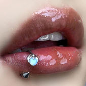 墨刺研究室 龙爪蛋白石唇环唇钉甜辣妹钛钢马蹄环耳骨钉穿刺饰品