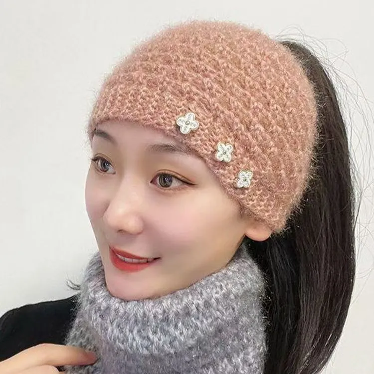 升级加厚毛线护耳发带保暖头饰