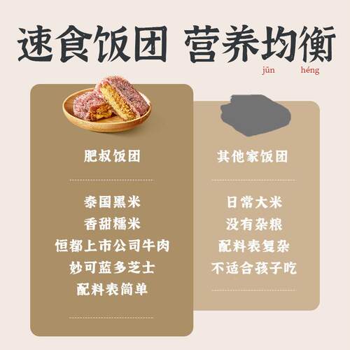 早餐OHT懒米人速食饭团加热食糙糯米紫米半成品即上鸡班族排蛋黄
