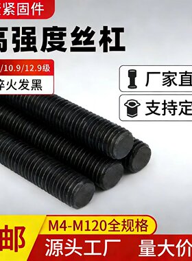 高强度丝杠8.8/10.9/12.9级通丝全螺纹螺杆牙条丝杆M4-M120