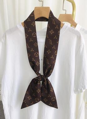 lv5&vv20细窄长条丝巾水桶包装饰小领巾绑包speedy30丝带飘带围巾
