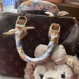 lv5&vv20缠手提包手柄保护丝带包带绑带老花丝巾绑包长条飘带发带