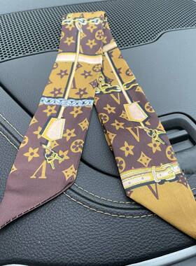 lv5&vv20绑包包手柄丝巾系手提包老花丝带细窄 长条缠包carry飘带