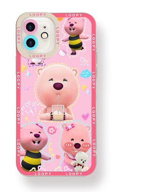 ins风创意露比loopy小海狸情侣透明手机壳适用12苹果14pro+maxiphone13小米11华为Mate60/50/40/30/20nova7se