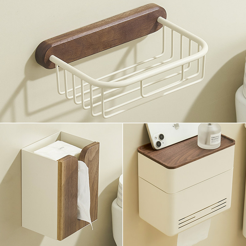 美拉德胡桃木卫生间纸巾盒免打孔浴室洗手间收纳厕所抽卷纸置物架,家装主材,卷纸器/纸巾架,淘宝优惠券,粉丝福利购,淘宝优惠卷