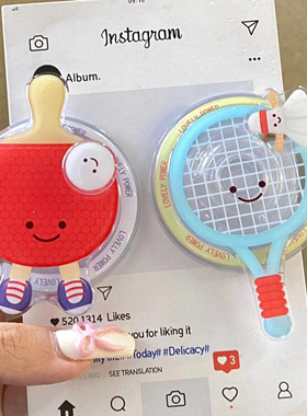 创意磁吸羽毛球乒乓球拍笑脸支架波漾适用苹果iPhone15promax16防摔14新设计感全包壳华为mate60pro