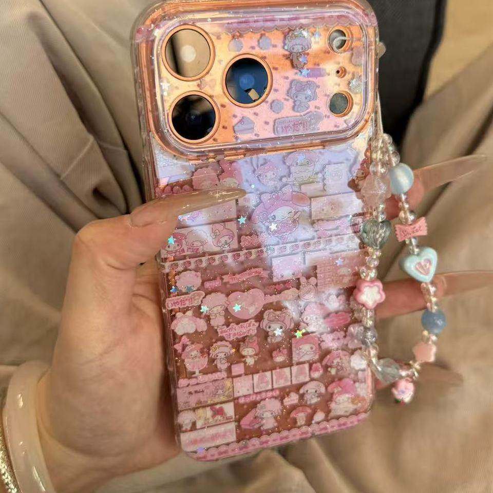 粉色闪粉美乐蒂拿魔法棒适用iPhone17promax手机壳15新款17pro网红女款13创意全包防摔16pro超好看17保护套,3C数码配件,手机保护套/壳,淘宝优惠券,粉丝福利购,淘宝优惠卷