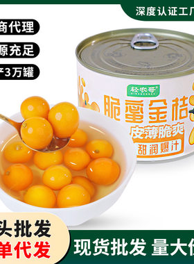 金桔罐头整颗金桔商用罐装酒店菜品爽口奶茶店金桔柠檬甜品店水果