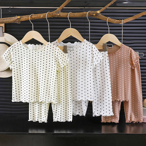 夏新款女童韩版家居服套装空调服