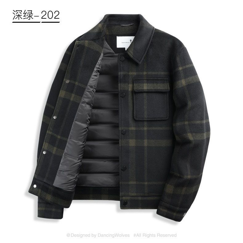 2025秋冬款加厚呢子大衣翻领外套