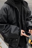 春~ins风个性百搭皮夹克连帽外套xz815-4-A030-P100，男装夹克，星座716A（原星座815-4）
