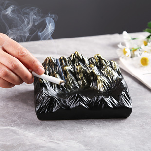 烟灰缸家用客厅陶瓷冰山雪茄烟缸办公室酒吧会所茶桌 创意个性