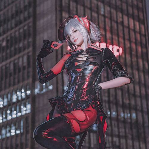 明日方舟音律联觉W愚夜密函怪盗连体衣女装动漫游戏漫展cos服