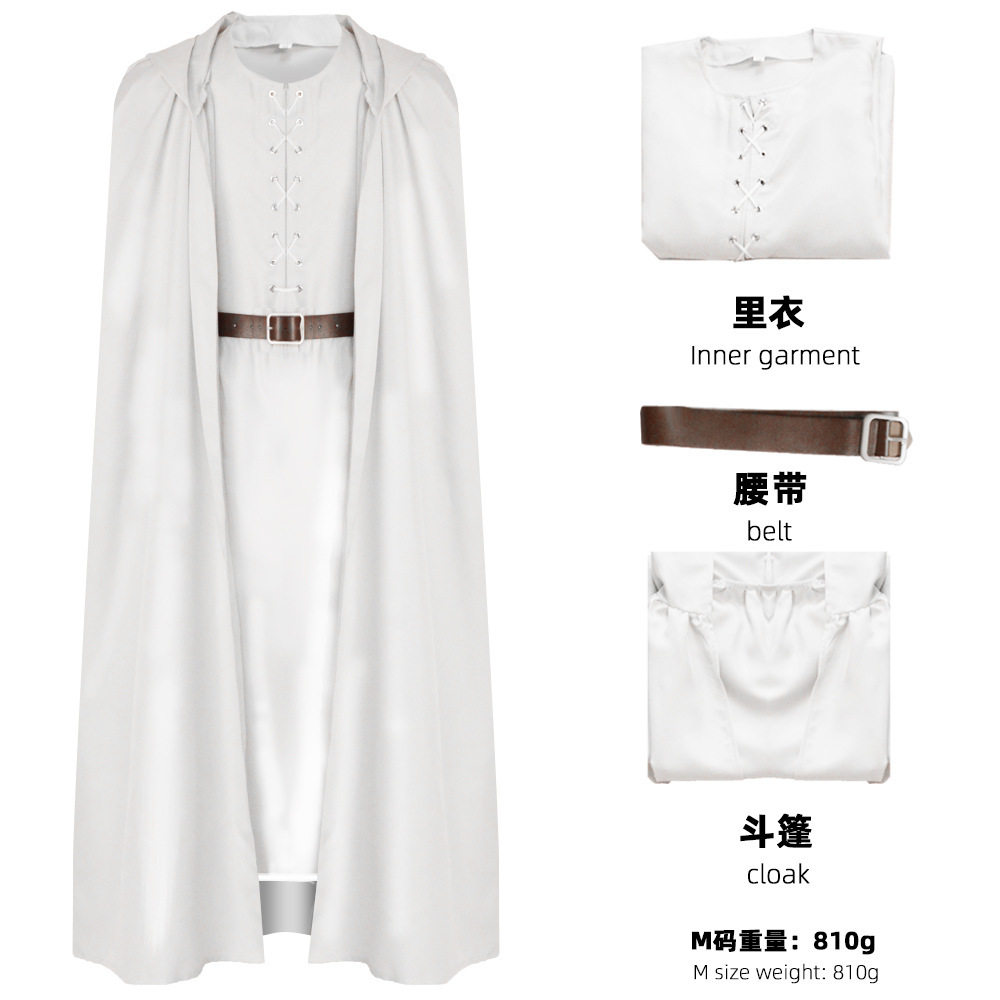 霍比特人指环王cos服魔戒白色甘道夫cosplay万圣节舞台表演服