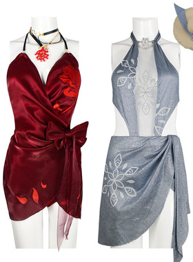 永劫无间cos服顾清寒仲夏霜华女宁红夜午后瑰夏泳衣cosplay服