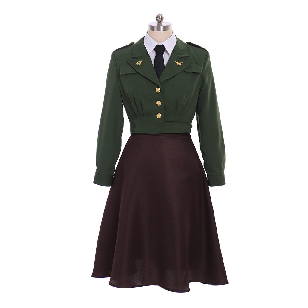 万圣节、新复仇者联盟cos服美国队长佩吉卡特特工军装Cosplay制服