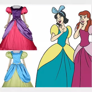 欧美辛德瑞拉cos服装灰姑娘角色扮演舞台演出服装公主裙现货