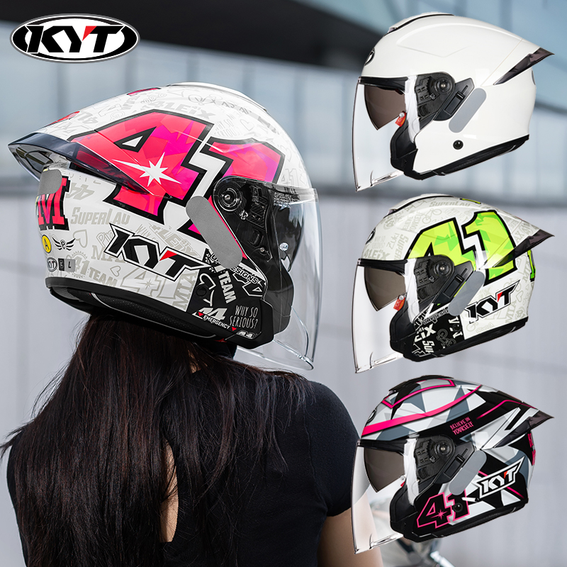 KYT半盔摩托车春夏原装进口头盔