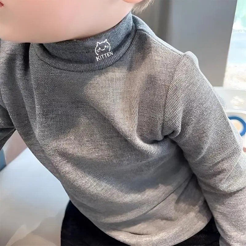 打底衫男童2025春秋冬内搭宝宝儿童长袖上衣T恤女童保暖半高领ins,童装/婴儿装/亲子装,保暖上装,淘宝优惠券,粉丝福利购,淘宝优惠卷
