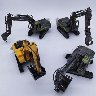 亿翔工程车玩具挖掘机钻地抓石车模型履带挖土车男孩生日礼物