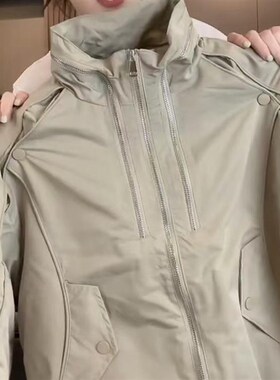 欧货早春季新品韩版休闲宽松拉链棒球服个性显瘦百搭加厚外套潮