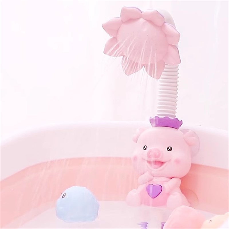 宝宝洗澡玩具婴儿小猪戏水花洒喷头喷水儿童玩水神器小孩女孩男孩