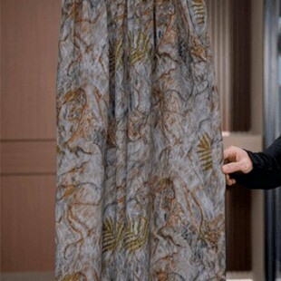 文艺凉感度假直筒阔腿裤 松紧腰时尚 女 复古民族风休闲裤 2026年新款