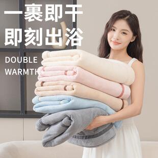 经编平布几何浴巾高级家用男女款比纯棉全棉吸水成人裹巾澡巾加厚
