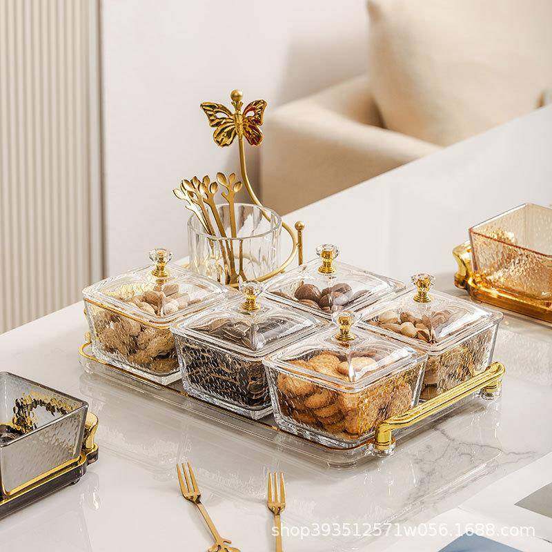 轻奢水果盘客厅茶几家用玻璃糖果盒新款分格零食收纳盒干果瓜子盘,餐饮具,果盆/果盘/果篮,淘宝优惠券,粉丝福利购,淘宝优惠卷