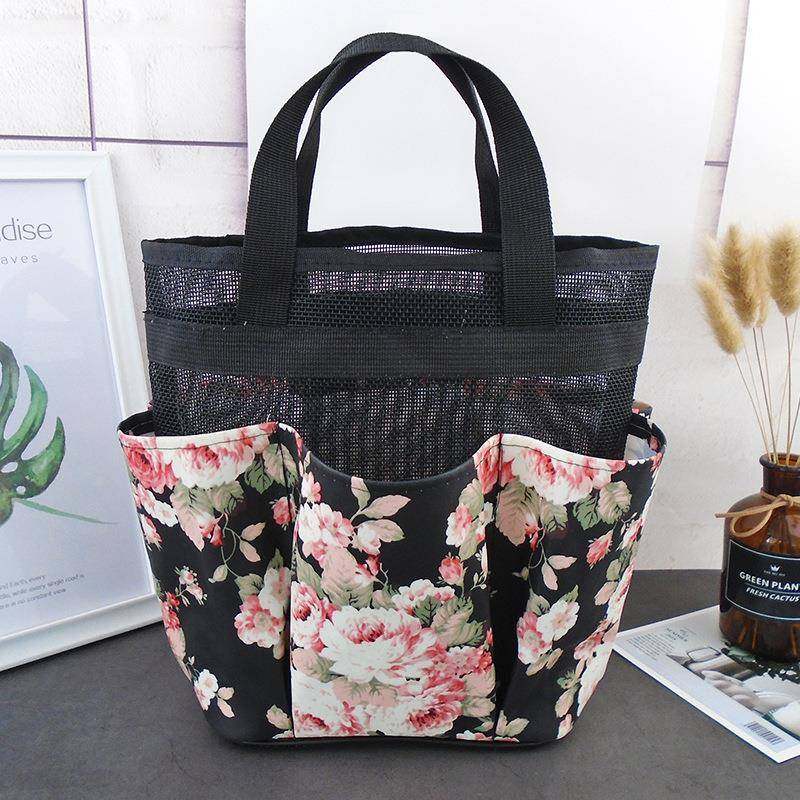 网眼洗澡篮女便携手提洗漱用品收纳包可折叠袋健身浴兜游泳沐浴篮,家庭/个人清洁工具,洗漱包,淘宝优惠券,粉丝福利购,淘宝优惠卷